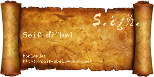 Seif Ábel névjegykártya