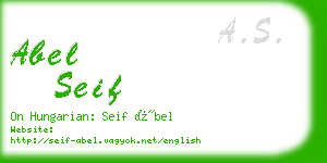 abel seif business card